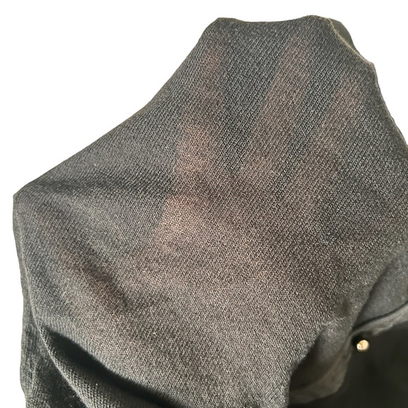 New York & Company Semi-Sheer Silk Trimmed Short Sleeve Cardigan - Picture 4 of 5